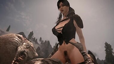 Skyrim Porn test (Bandit VS Falmer)