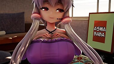 [3D MMD Giantess] POV Growth & Shrinking Size Play with Yukari HQ by AswaBaba