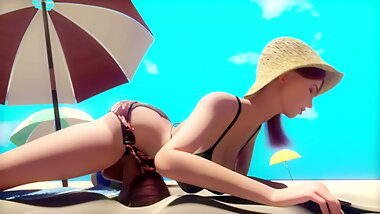3D HENTAI FUTANARI - Lition- Head In The Sand