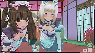 [CM3D2] Nekopara Hentai - Chocola and Vanilla serve their master