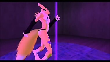 Renamon Pole Dancing