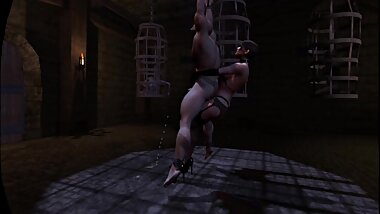 SFM VR 3D 60FPS Big tits mistress femdom sissy dildo milking training