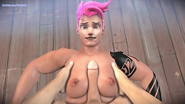 Zarya is actually attractive, stop making her futa-only [Zarya Titfuck]
