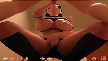 3d sister with hot boobs gives a hot blowjob sex