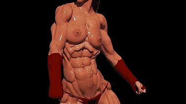 Stretching Sylva The Savage animation muscle after workout