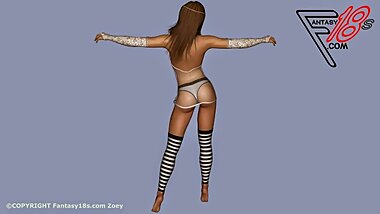 Zoey 18 Year Old 3D Teen Female Galleries At www.Fantasy18s.com