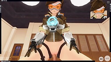 3D HENTAI POV Overwatch Tracer rides your dick