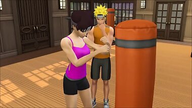 Naruto and Tentan training