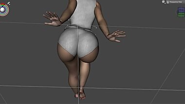 long thick legs 3d