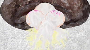 Animated Monster Fucks Inflates and Eats Blonde