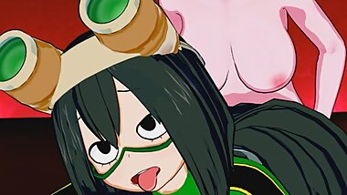 My Hero Academia - Froppy Pounded by Futanari Mina (3D Hentai)