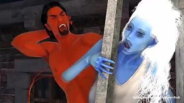 sexy big tits blue fucked hard by assazell