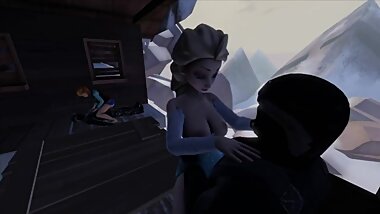 SFM - Elsa and Anna having fun (Part 1) - Frozen 3D Hentai