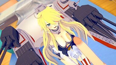 Kantai Collection: Iowa IN A PRIVATE ROOM (3D Hentai)