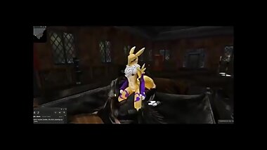 Alien Drake fucking renamon