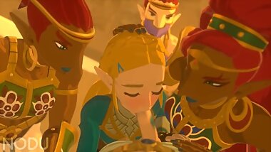 Zelda and Urbosa suck off Link (Nodusfm)