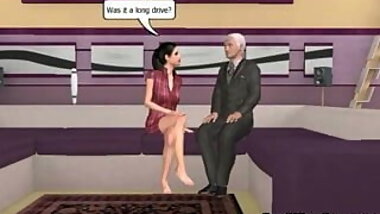 3D church pastor guy having his way with a babe