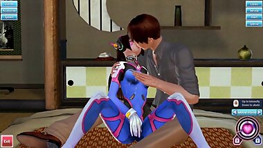 D.Va likes to fuck and suck some dick. POV Honey Select
