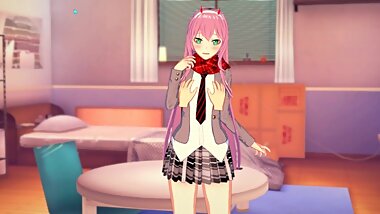3D Hentaigame - take Zerotwo virginity and creampie