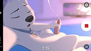 furry otter pawjob