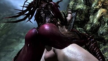 KERRIGAN BREEDS WITH HER LUCKY SLAVE 3D SKYRIM STARCRAFT PORN