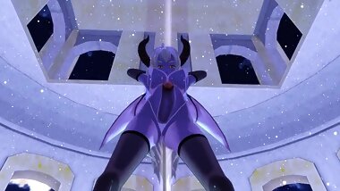 [3D MMD Futanari] Futanari Demon Pole Dance HQ