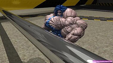 Giant Muscle Woman Lifts Massive Weights