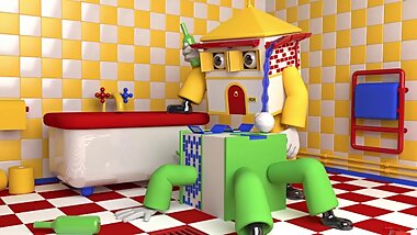 House's Gutter breaks in bathroom antics.