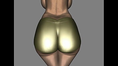 Big Gold Bum 3D