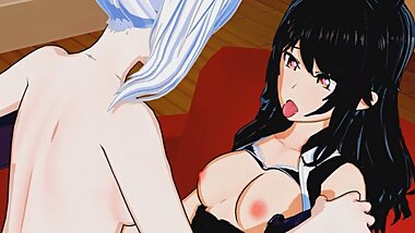 RWBY - Futa Weiss Fucks Blake 3D Hentai