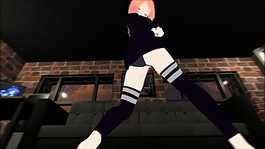 Virtual Waifu Gives The Camera a Good Lap Dance Show
