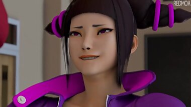 Han Juri and Cammy White 3D Futanari