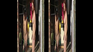 Holly Outdoor Nudist Smoke Break - 3D Side by Side