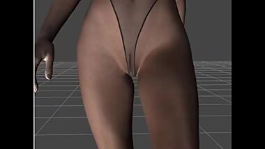 The girl walks in daz3d