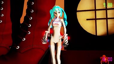 [3D MMD Shrink] Racing Miku Shrink Dance HQ by AswaBaba