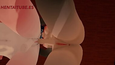 Furry Yiff Futanari Hentai - Threesome Futanari with blowjob and fuck at same time