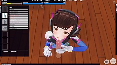 3D HENTAI OVERWATCH POV D.VA blowjob