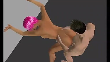 3d virtual stripper gets naked and dances on stage