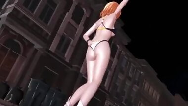 Hot OnePiece chick shaking that booty