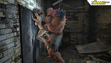 Freak sex Trans Bitch - 3d Horror Monster Huge Cocks Video