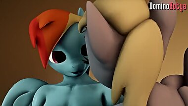 Futa Rainbow Dash and Derpy have a sweet time (MLP animation)