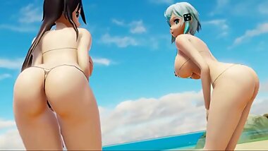 [MMD] Ghost dance, Kirito Sinon.