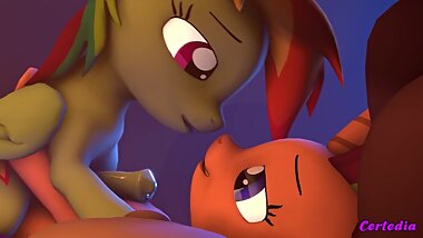 MLP 3D FUTA PONIES STARLIGHT GLIMMER X RAINBOW DASH - SFM SOURCE FILMMAKER