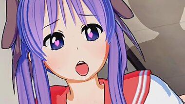 Lucky Star - Schoolgirl Kagami Hiiragi (3D Hentai)