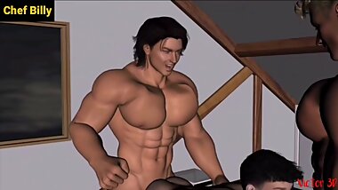 Muscle growth together by Victor 3d