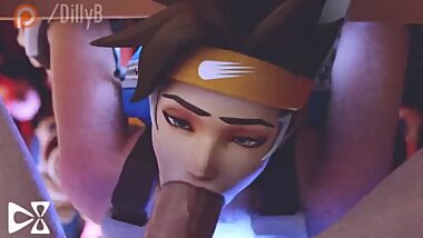 Tracer Overwatch - Deepthroat (Sound) (Blender Animation)