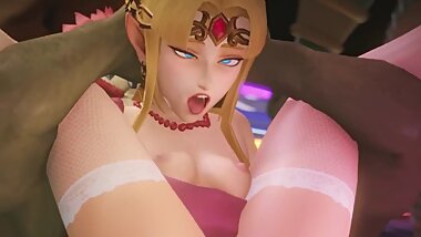 [3D Animation] Zelda gets her Ass Smashed in Super Smash Bros by Fugtrup