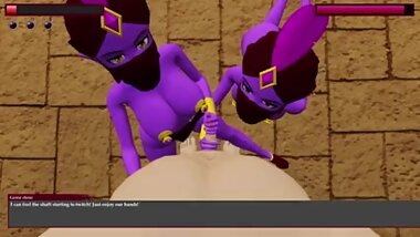 Monster Girls & Sorcery gameplay: Alraune, Sphinx girl and Genie girl