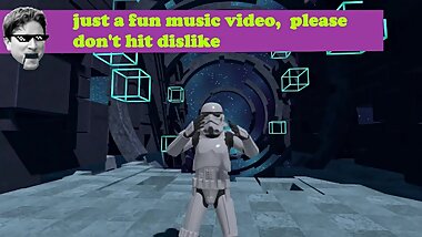 Stormtrooper from Star Wars with Sweet Cat doing the song rush it