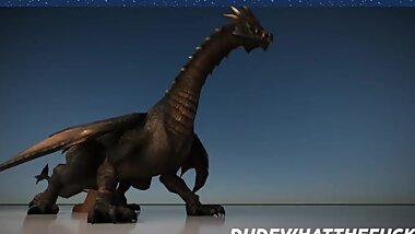 big feral dragon toy play